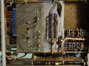 
  A look at the circuit boards and switches from the bottom.
       