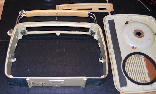 
    The case disassembled.
    