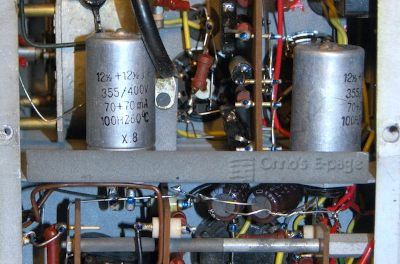 
    Bottom view, power supply electrolytics.
    